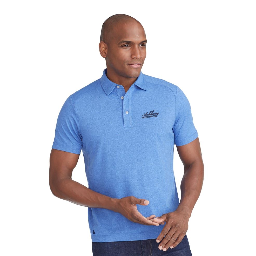 UNTUCKit Men's Performance 91% Polyester/ 9% Elastane Short Sleeve Polo Shirt